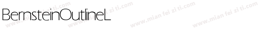 BernsteinOutline Light字体转换